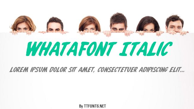 Whatafont Italic example